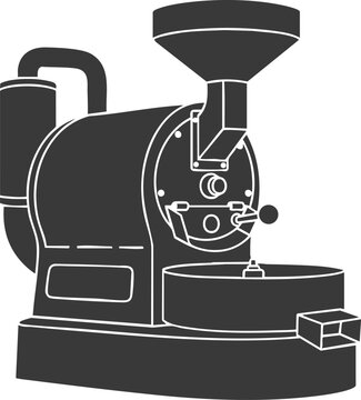 black coffee roaster machine clip art preview