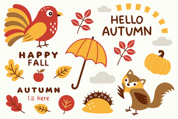 Hand drawn pumpkin patch illustration