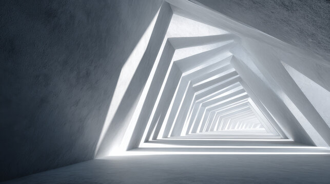 Abstract tech-inspired background with gray and white diagonal lines forming geometric architecture