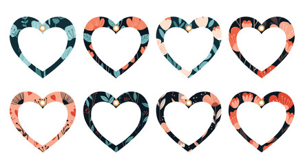 Beautiful floral heart shaped gift tags perfect for any occasion decoration