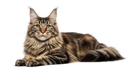 Obraz premium Cute white kitten sitting isolated on white background looking adorable