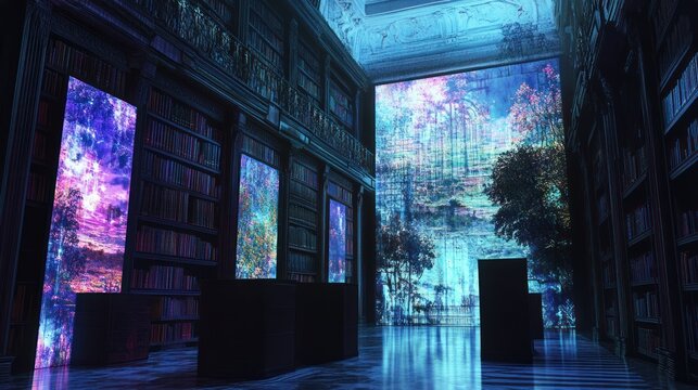 Enchanted Library: Where Dreamscapes Meet Literature
