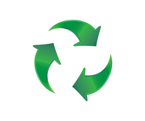 recycle symbol isolated on white Red circular arrow cycle icon isolated on white background