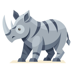 Obraz premium Mighty Rhinoceros Illustration