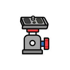 Fototapeta premium Camera mount holds equipment still photography support isolated