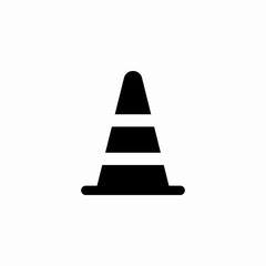 traffic cone construction icon sign vector
