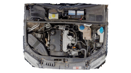 3D rendering of car engine