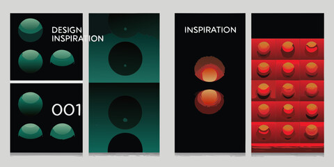 Abstract graphic design inspiration with geometric shapes and text elements