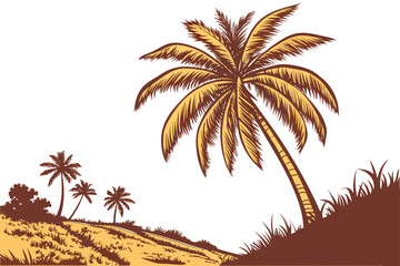 silhouette of palm trees