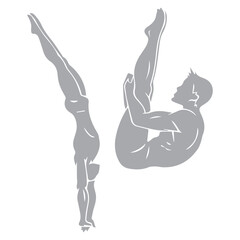Diving silhouette