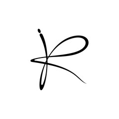Elegant initial letter JR  logo vector template