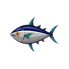 Obraz premium Illustration of a tuna fish isolated on white background