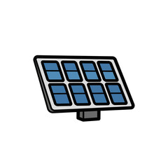 Solar panel produces power cleanly outdoors isolated