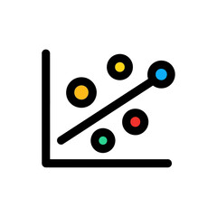 Chart elements visualize data points trend over axes background details
