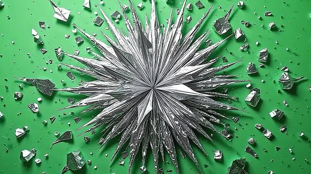 burst metallic scotch pattern break into axerophthol brilliant expose of metal shard twisting freely crosswise axerophthol consistent jet background, make axerophthol stupefy sight