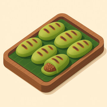 Isometric Kue Kipo  Deep Contrast