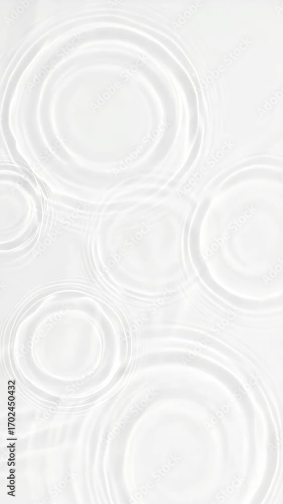 Poster ripples radiating across the surface of clear, colorless water creating concentric circles and subtl