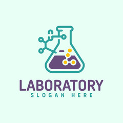 Vector Lab House Logo Design Concept