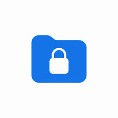 lock folder icon sign vector