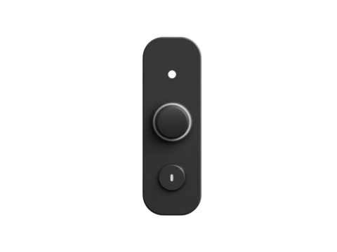 Dark interface element with circular controls and indicator light mode, Isolated On Png Transparent Background