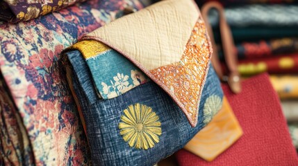 Handcrafted Floral Textile Bags: A Close-Up View