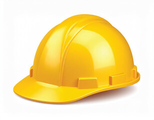 Fototapeta premium 3D vector icon of worker safety yellow helmet