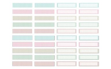 シンプルマスキングテープ/あしらいセット（縦ストライプ）
