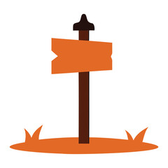 Rustic Wooden Signpost Graphic