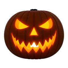 Glowing Jack-o-Lantern with a Spooky Face for Halloween Decorations and Celebrations