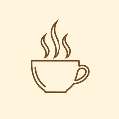 Minimalist Coffee Cup Line Art
