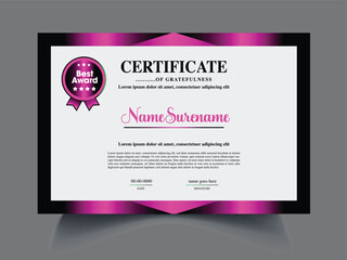creative certificate clean design template