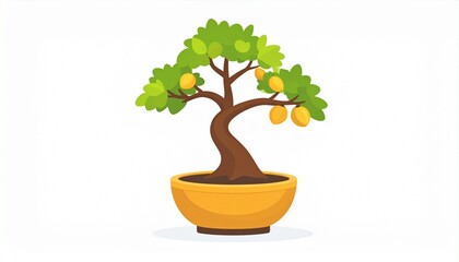 Fototapeta premium bonsai tree on white background