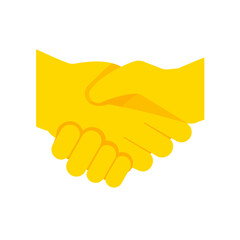 Handshake deal or partnership gesture - vector icon