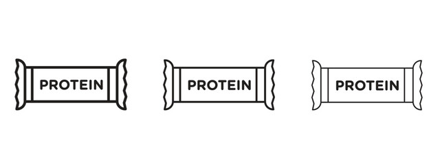 Protein bar icon, outline sign, linear symbols
