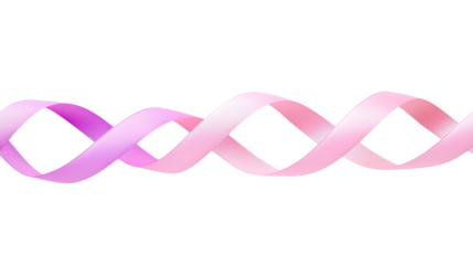 Pastel pink and purple satin ribbon twisted in seamless wave pattern evoking gentle motion and elegance