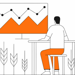 Analyzing Agricultural Data for Yield Optimization and Future Crop Investment Strategies, Agribusiness Professional Working with Data Analytics