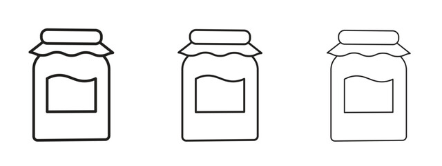 Jam icon, outline sign, linear symbols