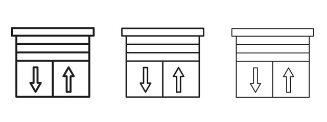 Jalousie icon, outline sign, linear symbols
