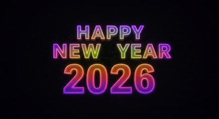 Holographic Shine  Happy New Year 2026