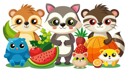 Obraz premium animal, bear, cartoon, vector, dog, illustration, cat, love, set, baby, teddy, toy, fun, art, cute, pet, brown, heart, funny, character, adorable, kid, valentine, animals, childhood
