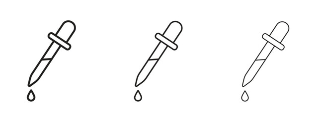 Dropper pipette icon, outline sign, linear symbols