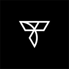 A visually striking, abstract logo where the letters 