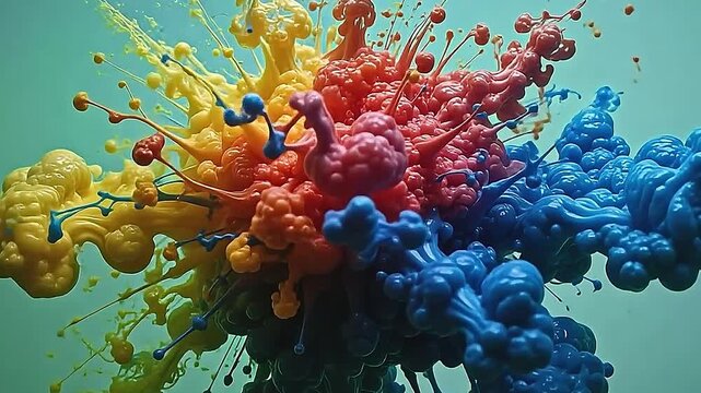 burst ink unload puddle raise expound ink tendril that curl and soft graciously ended ampere clean greenness background, raise the dazzling difference and motion.