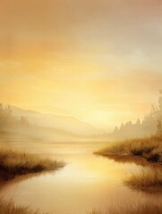 Fototapeta premium Golden Morning Serenity