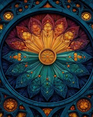 A kaleidoscope of vibrant colors forming intricate patterns, symbolizing the beauty of diversity in unity.