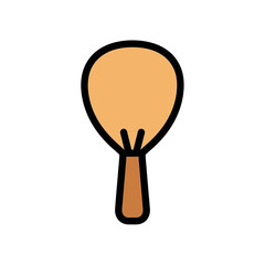 Single tree icon stands isolated minimalist style