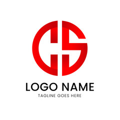 Obraz premium A red logo featuring a folded, circular design that combines the letters 