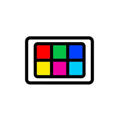 Colorful squares display palette box design graphic simple