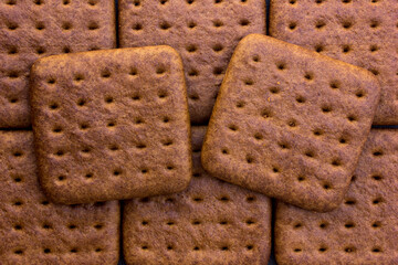 Chocolate biscuits as background, copy space, background and texture.