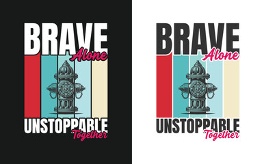 Tee shirt design for firefighters. Show pride and solidarity with this unique Firefighter Brotherhood T-shirt design.